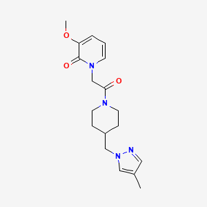 3-methoxy-1-(2-{4-[(4-methyl-1H-pyrazol-1-yl)methyl]piperidin-1-yl}-2-oxoethyl)pyridin-2(1H)-one