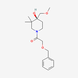 molecular formula C18H27NO4 B5679646 (4S)-1-[(benzyloxy)acetyl]-4-(methoxymethyl)-3,3-dimethyl-4-piperidinol 