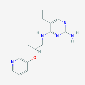 molecular formula C14H19N5O B5679647 5-ethyl-N~4~-[2-(pyridin-3-yloxy)propyl]pyrimidine-2,4-diamine 