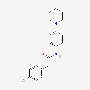 molecular formula C19H21ClN2O B5679655 2-(4-chlorophenyl)-N-[4-(1-piperidinyl)phenyl]acetamide 