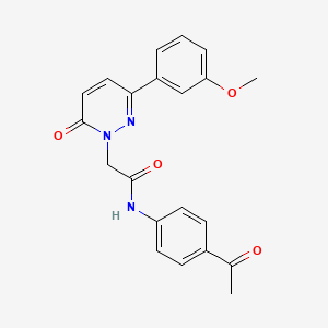 molecular formula C21H19N3O4 B5679675 N-(4-acetylphenyl)-2-[3-(3-methoxyphenyl)-6-oxo-1(6H)-pyridazinyl]acetamide 