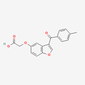 {[3-(4-methylbenzoyl)-1-benzofuran-5-yl]oxy}acetic acid