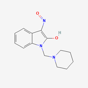 molecular formula C14H17N3O2 B5679695 1-(1-piperidinylmethyl)-1H-indole-2,3-dione 3-oxime 
