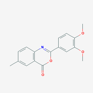 molecular formula C17H15NO4 B5679725 2-(3,4-dimethoxyphenyl)-6-methyl-4H-3,1-benzoxazin-4-one 