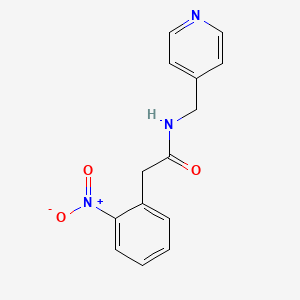 molecular formula C14H13N3O3 B5679744 2-(2-nitrophenyl)-N-(4-pyridinylmethyl)acetamide 