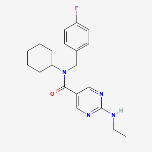 N-cyclohexyl-2-(ethylamino)-N-(4-fluorobenzyl)-5-pyrimidinecarboxamide