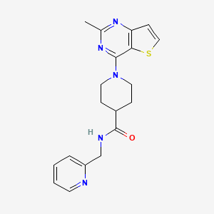 molecular formula C19H21N5OS B5679776 1-(2-methylthieno[3,2-d]pyrimidin-4-yl)-N-(pyridin-2-ylmethyl)piperidine-4-carboxamide 
