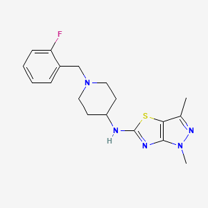 N-[1-(2-fluorobenzyl)piperidin-4-yl]-1,3-dimethyl-1H-pyrazolo[3,4-d][1,3]thiazol-5-amine