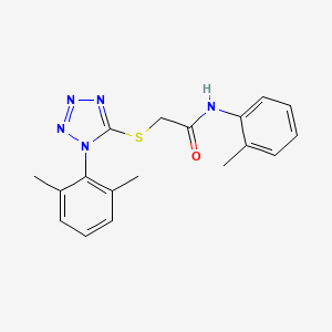 molecular formula C18H19N5OS B5679796 2-{[1-(2,6-dimethylphenyl)-1H-tetrazol-5-yl]thio}-N-(2-methylphenyl)acetamide 