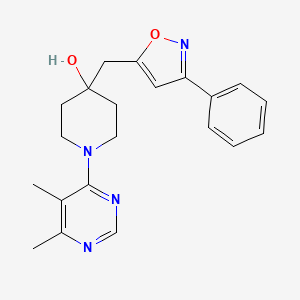 1-(5,6-dimethylpyrimidin-4-yl)-4-[(3-phenylisoxazol-5-yl)methyl]piperidin-4-ol
