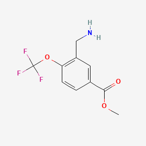 molecular formula C10H10F3NO3 B567981 3-(氨甲基)-4-(三氟甲氧基)苯甲酸甲酯 CAS No. 1263280-11-0