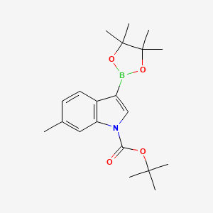 B567982 tert-Butyl 6-methyl-3-(4,4,5,5-tetramethyl-1,3,2-dioxaborolan-2-yl)-1H-indole-1-carboxylate CAS No. 1256359-86-0