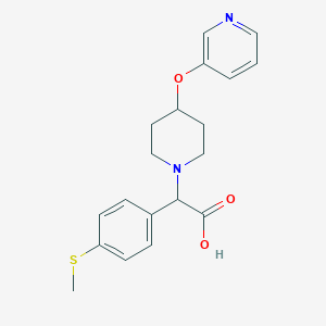 molecular formula C19H22N2O3S B5679822 [4-(methylthio)phenyl][4-(pyridin-3-yloxy)piperidin-1-yl]acetic acid 