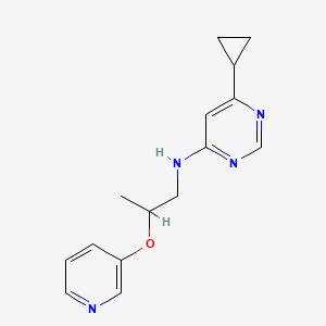 molecular formula C15H18N4O B5679840 6-cyclopropyl-N-[2-(pyridin-3-yloxy)propyl]pyrimidin-4-amine 