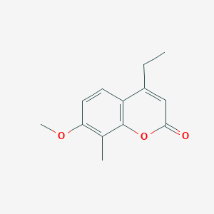 molecular formula C13H14O3 B5679843 4-ethyl-7-methoxy-8-methyl-2H-chromen-2-one 