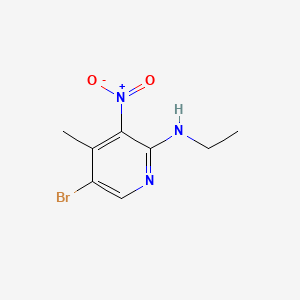 B567985 5-Bromo-N-ethyl-4-methyl-3-nitropyridin-2-amine CAS No. 1280786-58-4