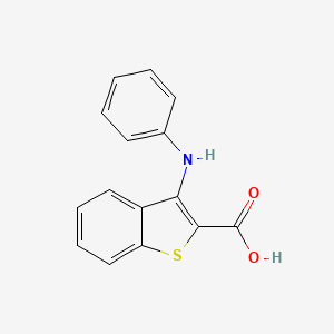 molecular formula C15H11NO2S B5679854 3-anilino-1-benzothiophene-2-carboxylic acid 