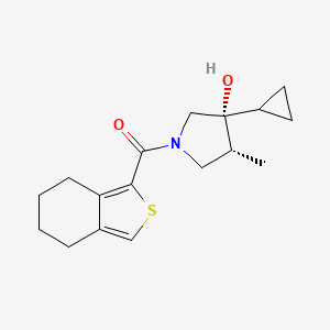 molecular formula C17H23NO2S B5679863 (3R*,4R*)-3-cyclopropyl-4-methyl-1-(4,5,6,7-tetrahydro-2-benzothien-1-ylcarbonyl)-3-pyrrolidinol 