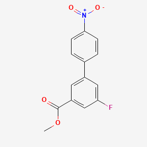 molecular formula C14H10FNO4 B567987 3-氟-5-(4-硝基苯基)苯甲酸甲酯 CAS No. 1352318-67-2