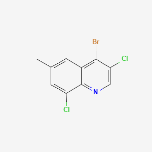 B567990 4-Bromo-3,8-dichloro-6-methylquinoline CAS No. 1211224-89-3
