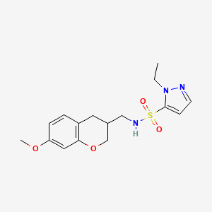 molecular formula C16H21N3O4S B5679909 1-ethyl-N-[(7-methoxy-3,4-dihydro-2H-chromen-3-yl)methyl]-1H-pyrazole-5-sulfonamide 