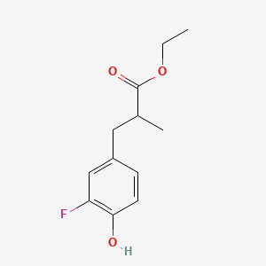 molecular formula C12H15FO3 B567991 3-(3-氟-4-羟基苯基)-2-甲基丙酸乙酯 CAS No. 1234848-20-4