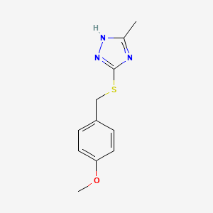 molecular formula C11H13N3OS B5679924 3-[(4-methoxybenzyl)thio]-5-methyl-4H-1,2,4-triazole 