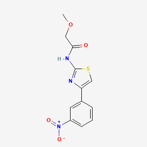molecular formula C12H11N3O4S B5679930 2-methoxy-N-[4-(3-nitrophenyl)-1,3-thiazol-2-yl]acetamide 