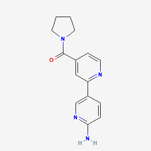 molecular formula C15H16N4O B5679942 4-(pyrrolidin-1-ylcarbonyl)-2,3'-bipyridin-6'-amine 