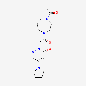 2-[2-(4-acetyl-1,4-diazepan-1-yl)-2-oxoethyl]-5-pyrrolidin-1-ylpyridazin-3(2H)-one