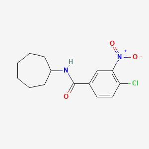 molecular formula C14H17ClN2O3 B5679959 4-chloro-N-cycloheptyl-3-nitrobenzamide 