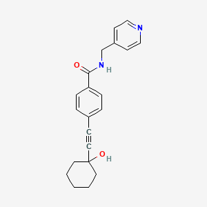 molecular formula C21H22N2O2 B5679990 4-[(1-hydroxycyclohexyl)ethynyl]-N-(4-pyridinylmethyl)benzamide 