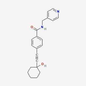 molecular formula C21H22N2O2 B5679990 4-[2-(1-hydroxycyclohexyl)ethynyl]-N-(pyridin-4-ylmethyl)benzamide 