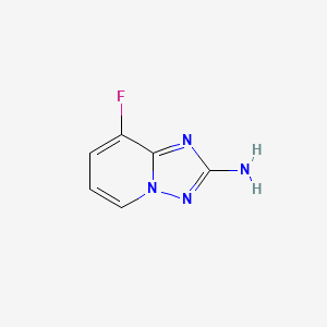 molecular formula C6H5FN4 B568001 8-Fluoro-[1,2,4]triazolo[1,5-a]pyridin-2-amine CAS No. 1245644-74-9
