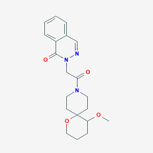 molecular formula C20H25N3O4 B5680016 2-[2-(5-methoxy-1-oxa-9-azaspiro[5.5]undec-9-yl)-2-oxoethyl]phthalazin-1(2H)-one 