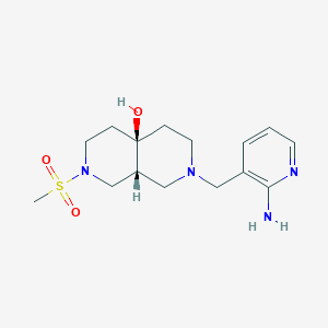 (4aR*,8aR*)-2-[(2-aminopyridin-3-yl)methyl]-7-(methylsulfonyl)octahydro-2,7-naphthyridin-4a(2H)-ol