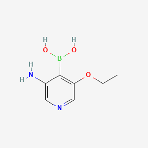 molecular formula C7H11BN2O3 B568005 (3-Amino-5-ethoxypyridin-4-yl)boronic acid CAS No. 1310405-08-3