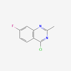 molecular formula C9H6ClFN2 B568008 4-Chloro-7-fluoro-2-methylquinazoline CAS No. 1206694-32-7