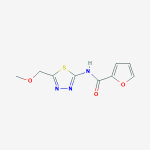 molecular formula C9H9N3O3S B5680080 N-[5-(methoxymethyl)-1,3,4-thiadiazol-2-yl]furan-2-carboxamide 