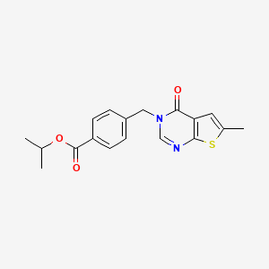 isopropyl 4-[(6-methyl-4-oxothieno[2,3-d]pyrimidin-3(4H)-yl)methyl]benzoate