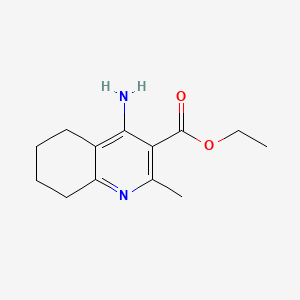 molecular formula C13H18N2O2 B568013 Ethyl 4-amino-2-methyl-5,6,7,8-tetrahydroquinoline-3-carboxylate CAS No. 1352723-59-1