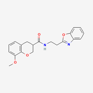 N-[2-(1,3-benzoxazol-2-yl)ethyl]-8-methoxychromane-3-carboxamide