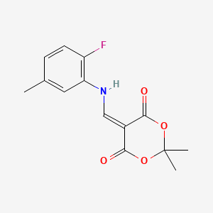 5-{[(2-fluoro-5-methylphenyl)amino]methylene}-2,2-dimethyl-1,3-dioxane-4,6-dione