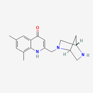 molecular formula C17H21N3O B5680153 2-[(1S,4S)-2,5-diazabicyclo[2.2.1]hept-2-ylmethyl]-6,8-dimethyl-4-quinolinol dihydrochloride 