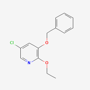 B568017 3-(Benzyloxy)-5-chloro-2-ethoxypyridine CAS No. 1245563-13-6