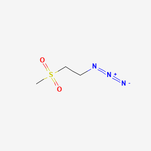 molecular formula C3H7N3O2S B568018 1-叠氮基-2-(甲磺酰基)乙烷 CAS No. 1211474-41-7