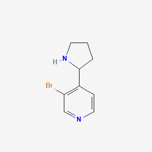 B568019 3-Bromo-4-(2-pyrrolidinyl)pyridine CAS No. 1270362-48-5