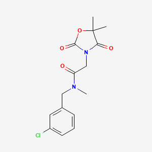 molecular formula C15H17ClN2O4 B5680196 N-(3-chlorobenzyl)-2-(5,5-dimethyl-2,4-dioxo-1,3-oxazolidin-3-yl)-N-methylacetamide 
