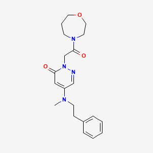 molecular formula C20H26N4O3 B5680215 5-[methyl(2-phenylethyl)amino]-2-[2-(1,4-oxazepan-4-yl)-2-oxoethyl]pyridazin-3(2H)-one 