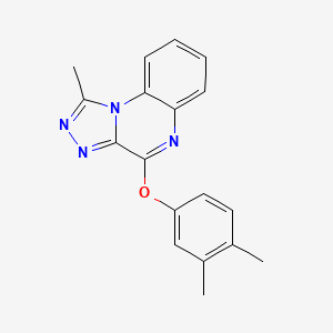 molecular formula C18H16N4O B5680232 4-(3,4-dimethylphenoxy)-1-methyl[1,2,4]triazolo[4,3-a]quinoxaline 
